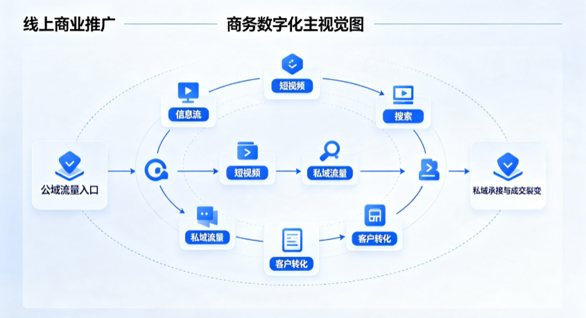 海盐县线上商业推广怎么做？全域流量闭环搭建与低成本转化实战指南